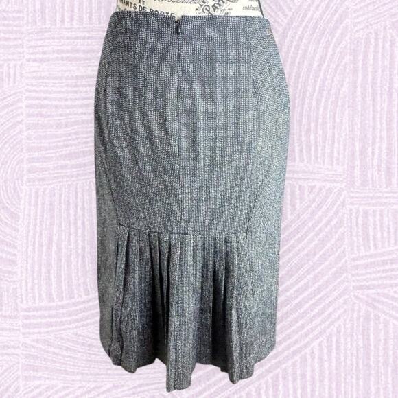 Express Design Studio Black White Tweed Fishtail Pencil Skirt Size 2 Y2K Vintage - Picture 2 of 11